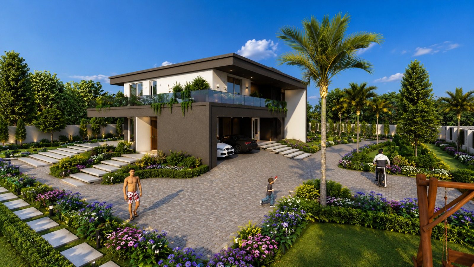 Amanda Farms luxury villa and landscaped grounds